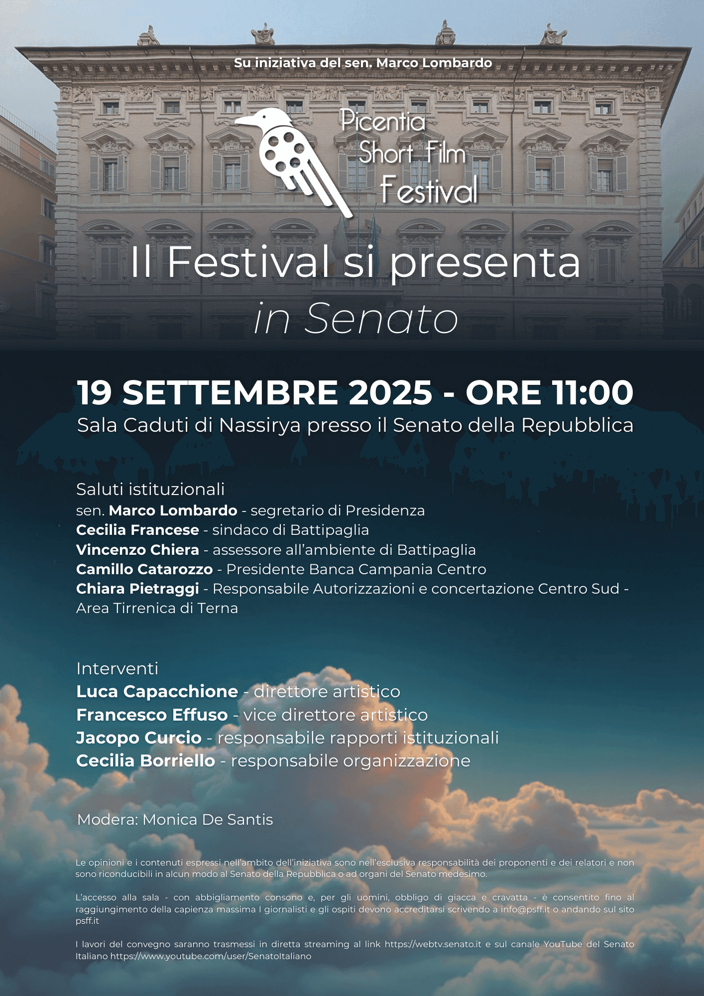 Presentazione ufficiale al Senato della Repubblica, 19 settembre 2025