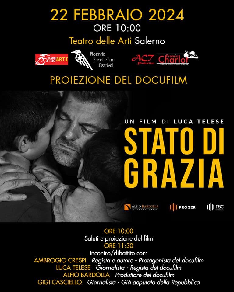 "Stato di grazia", proiezione speciale al Teatro delle Arti di Salerno